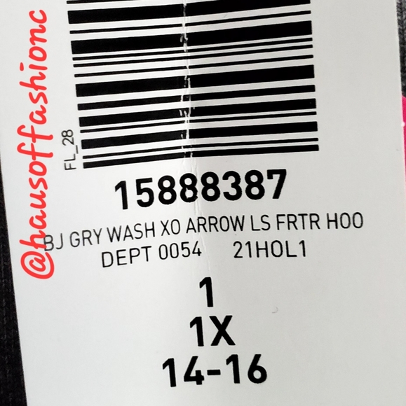 TORRID + BETSEY JOHNSON Lightweight Hoodie Mini Dress w/ XO Arrow Mineral Wash! - Picture 9 of 10